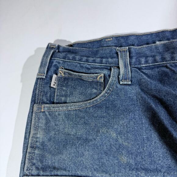 Carhartt FR Denim Utility Jeans 42x32 Blue Fire Resistant Work Pants Distressed - Picture 7 of 13